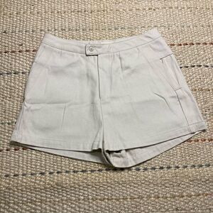 Kernel Cosmos, Solid Beige Chino Style, Thick Casual Shorts, Size Small Preppy